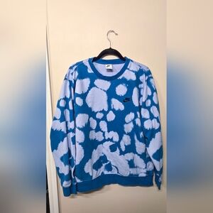 Nike Blue And White Tie Dye Sweatshirt
